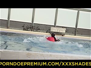 gonzo SHADES - Latina with thick caboose in hardcore pool fuck-a-thon